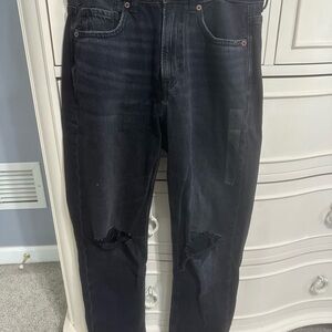 American Eagle Outfitters Black Skinny Jeans Distressed